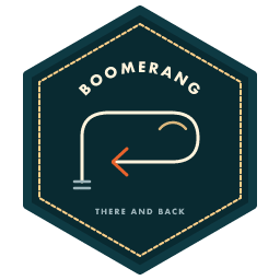 Boomerang patch — completed a mirrored return trip