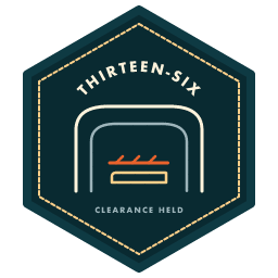 Thirteen-Six patch — cleared a tight bridge the safe way