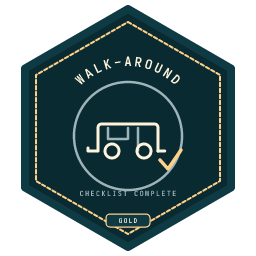 The Walk-Around patch in gold, reading Checklist complete